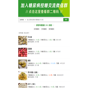 食物升糖指数GI值升糖负荷GL值查询,食物血糖生成指数查询,升糖指数表,食物热量查询,升糖指数速查,糖尿病怎么吃
