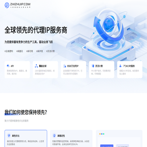 ZHIZHUIP,蜘蛛IP,全球代理IP提供商